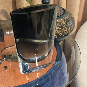 Elegant Black Glass Vase